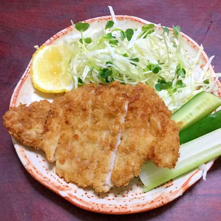 チキンカツ☆コンソメ味【今日の献立】